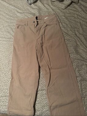 H&M Wide Leg Corduroy Pants in Light Tan